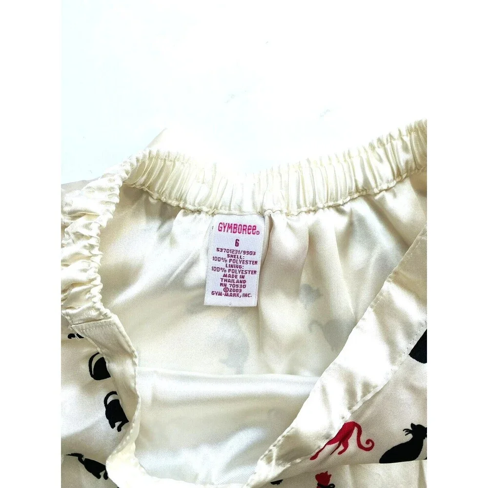 Gymboree Girls City Sidewalk Kitty Cat Pink Black Twirl Skirt Satin Sz 5